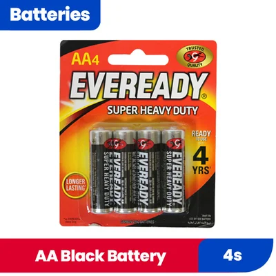 A-EVEREADY AA BLACK 4S