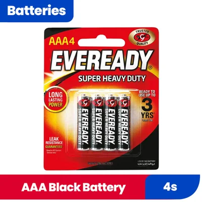 A-EVEREADY AAA BLACK 4S